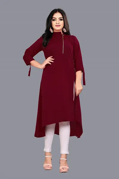 Stylish Crepe High-low Kurti