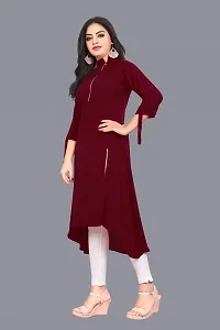 Zip Lock Maroon Kurti-thumb2