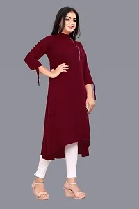 Zip Lock Maroon Kurti-thumb3