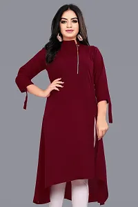 Zip Lock Maroon Kurti-thumb4