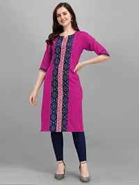 Radhe Fashion Women's Cotton Blend Printed Straight Kurti-thumb1