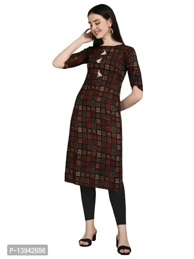 Radhe Fashion Ethnic's Edge Rayon Print Kurtis for Women(Turquoise)-thumb5