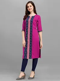 Radhe Fashion Women's Cotton Blend Printed Straight Kurti-thumb3