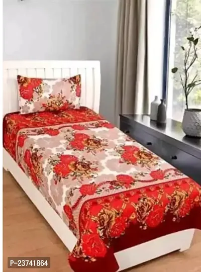 Comfortable Cotton Single Bedsheet With One Pillow Cover