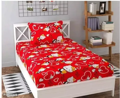 Comfortable Cotton Single Bedsheet With One Pillow Cover