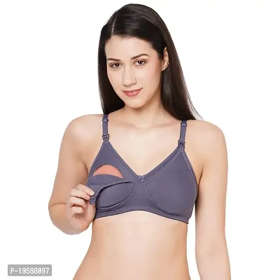 Buy MomToBe Women's Cotton Purple Full Cup Non Padded Nursing Bra/Feeding  Bra/Maternity Bra Online In India At Discounted Prices