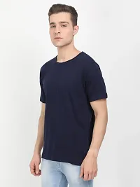 Men's Cotton Round Neck Plain Half Sleeve T-Shirt-thumb2