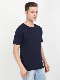 Men's Cotton Round Neck Plain Half Sleeve T-Shirt-thumb3