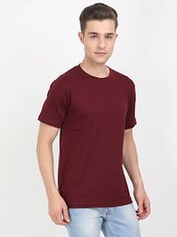 Men's Cotton Round Neck Plain Half Sleeve T-Shirt-thumb3