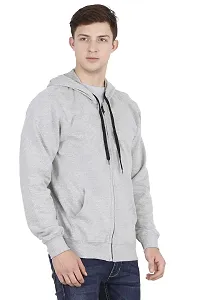 Ideation Men's Cotton Hooded Neck, Zipper and Round Neck Hoodie-thumb3