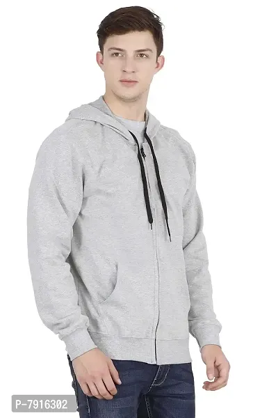 Ideation Men's Cotton Hooded Neck, Zipper and Round Neck Hoodie-thumb4