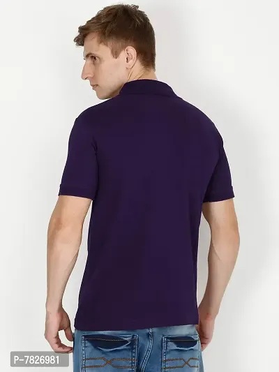 Ideation Men's Cotton Polo Neck T-Shirt-thumb2