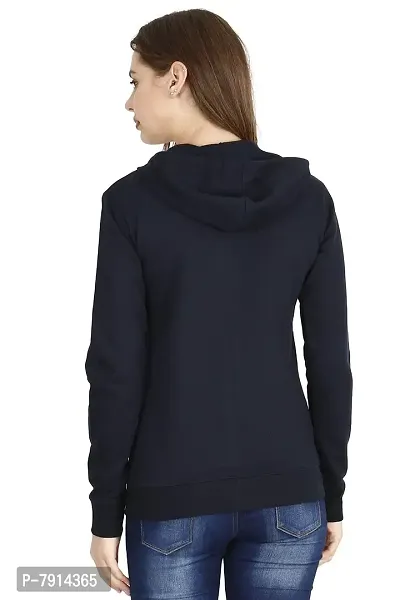 Ideation Women's Cotton Hooded Neck, Zipper and Round Neck Hoodie-thumb2