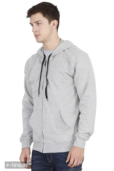 Ideation Men's Cotton Hooded Neck, Zipper and Round Neck Hoodie-thumb3