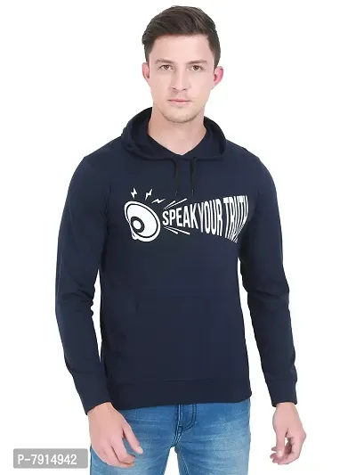 FLEXIMAA Mens Cotton Printed Sweatshirt/Hoodie
