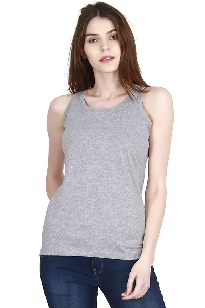 Ideation Women's Plain Sleeveless T-Shirt