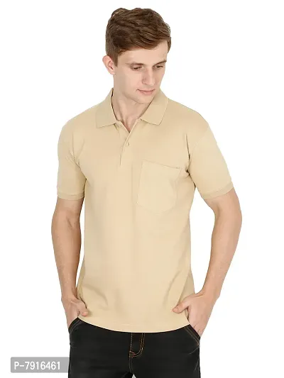 Ideation Men's Cotton Polo Neck T-Shirt-thumb0