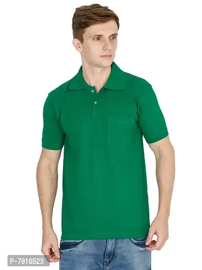 Ideation Men's Cotton Polo Neck T-Shirt