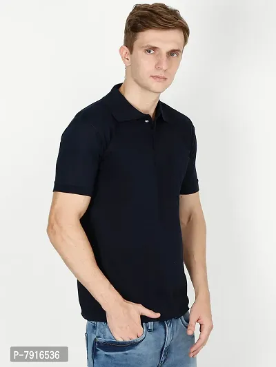 Ideation Men's Cotton Polo Neck T-Shirt-thumb5