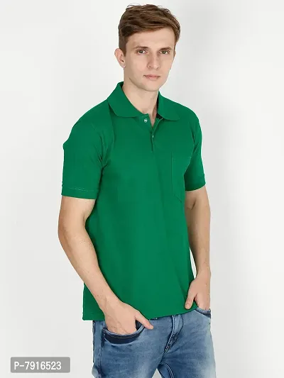 Ideation Men's Cotton Polo Neck T-Shirt-thumb3