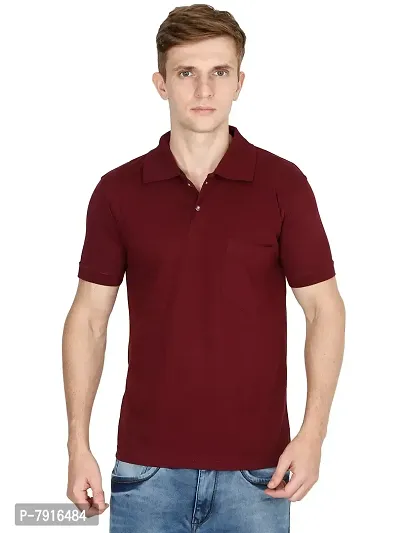 Ideation Men's Cotton Polo Neck T-Shirt