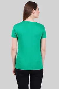 Ideation Women's Cotton V Neck Half Sleeve T-Shirt-thumb1
