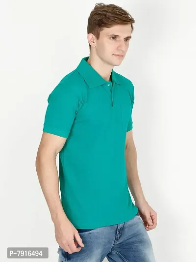 Ideation Men's Cotton Polo Neck T-Shirt-thumb3