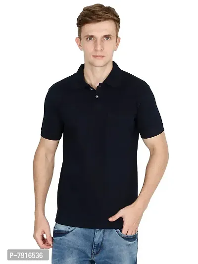 Ideation Men's Cotton Polo Neck T-Shirt