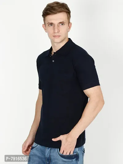 Ideation Men's Cotton Polo Neck T-Shirt-thumb3