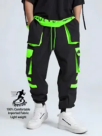 Stylish Polyester Blend Solid Track Pant for Men-thumb2