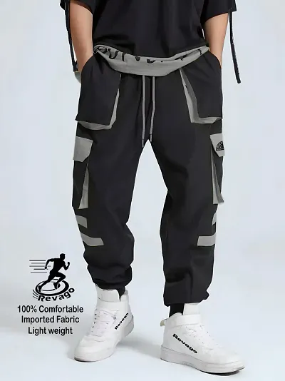 Comfortable Polyester Blend Regular Track Pants For Men 