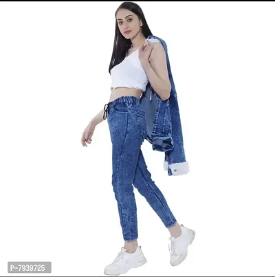 Blue Denim Solid Jeans   Jeggings For Women
