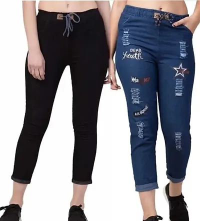 Trendy Casual wear Mid Rise Jeans Combo of 2