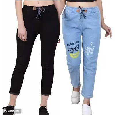 Multicoloured Denim Solid Jeans   Jeggings For Women