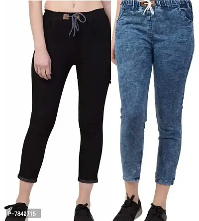 Multicoloured Denim Solid Jeans   Jeggings For Women-thumb0
