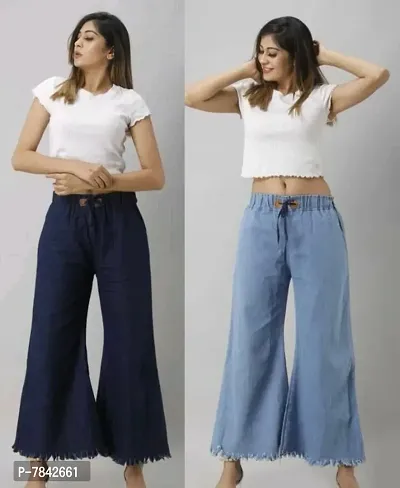 Classy Denim Solid Women's Jeans Combo-thumb0