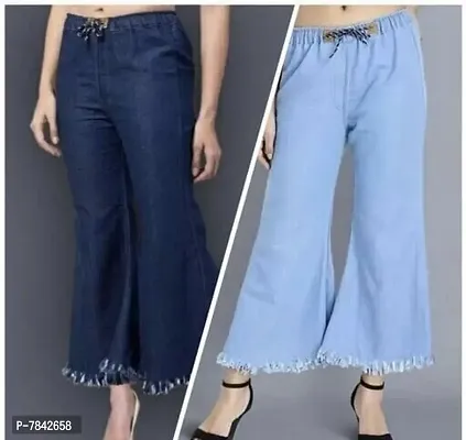 Latest Blue Jeans For women  (Combo Pack of 2)-thumb0