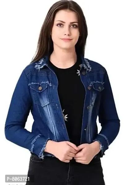 Trendy Denim Solid Womens Jacket
