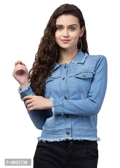 Trendy Denim Solid Womens Jacket-thumb0