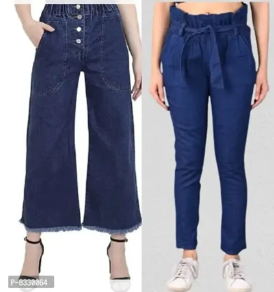 Jeans for Women Women Button High Waist Pocket Elastic Hole Jeans Trousers  Slim Denim Pants Womens Jeans Blue L - Walmart.com