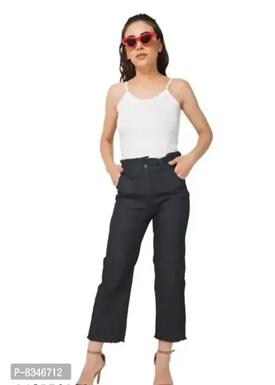 Martin Latest Black Denim Jeans/Joggers/Palazzo/Trousers Fit Women Bell Bottom Pants For Girls  Ladies