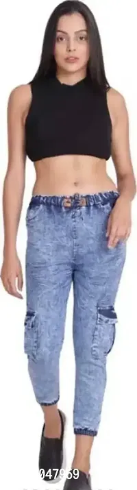 Women Denim Cargo/Jeans/Joggers For Girls-thumb0