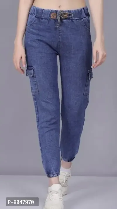 womens denim cargo/Jeans/Joggers for girls-thumb0