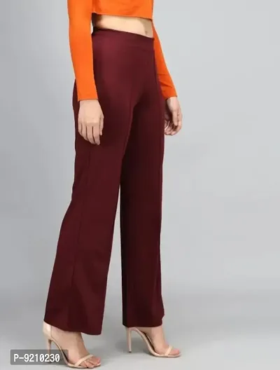 Trendy Cotton Blend Trouser For Women