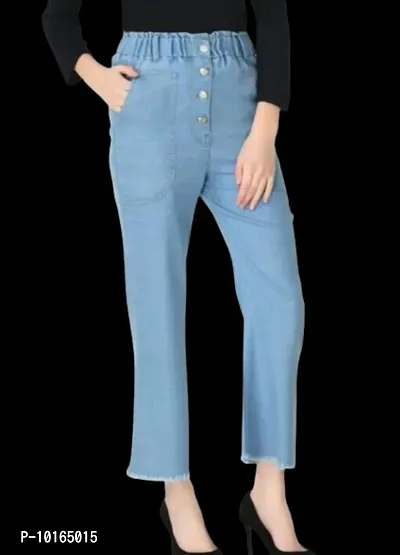 Women Denim Joggers Fit Women Bell Bottom Palazzo/Jeans For Girls