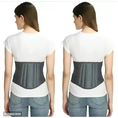 Stylish Grey Lumber Support Belt For Back Pain Pack Of 2-thumb0