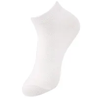 UPAREL Unisex Premium Cotton Ankle Length Socks for Men and Women - Free Size, Solid, Pack of 4. (White)-thumb1