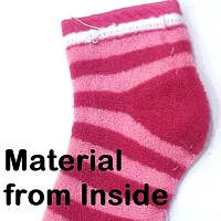 UPAREL Women's Ankle Length Towel Thick Woolen Thumb Multicolored Socks - (Pack of 3, Black, Purple and Pink)-thumb3