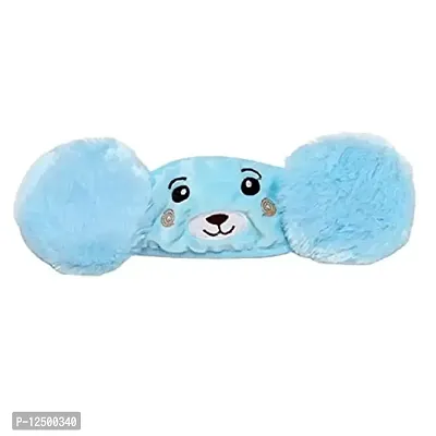 UPAREL Girl's and Boy's Warm Winter Face Mask Ear Protector with Plush Ear Muffs Covers - Aqua Blue Color (Mask Design may vary due to Availability). (Aqua Blue)