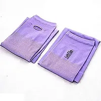 UPAREL Ladies/Gents Cotton  Spandex UV Protection Cooling Arm Sleeves for Men  Women. Perfect for Cycling, Driving, Running, Basketball  Outdoor Activities (Free Size, 2 Pairs) (Purple-Black)-thumb1